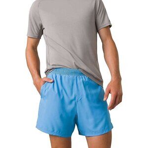 PrAna Peak to Pavement Lined Running Shorts  Large  Blue moisture wicking NWT